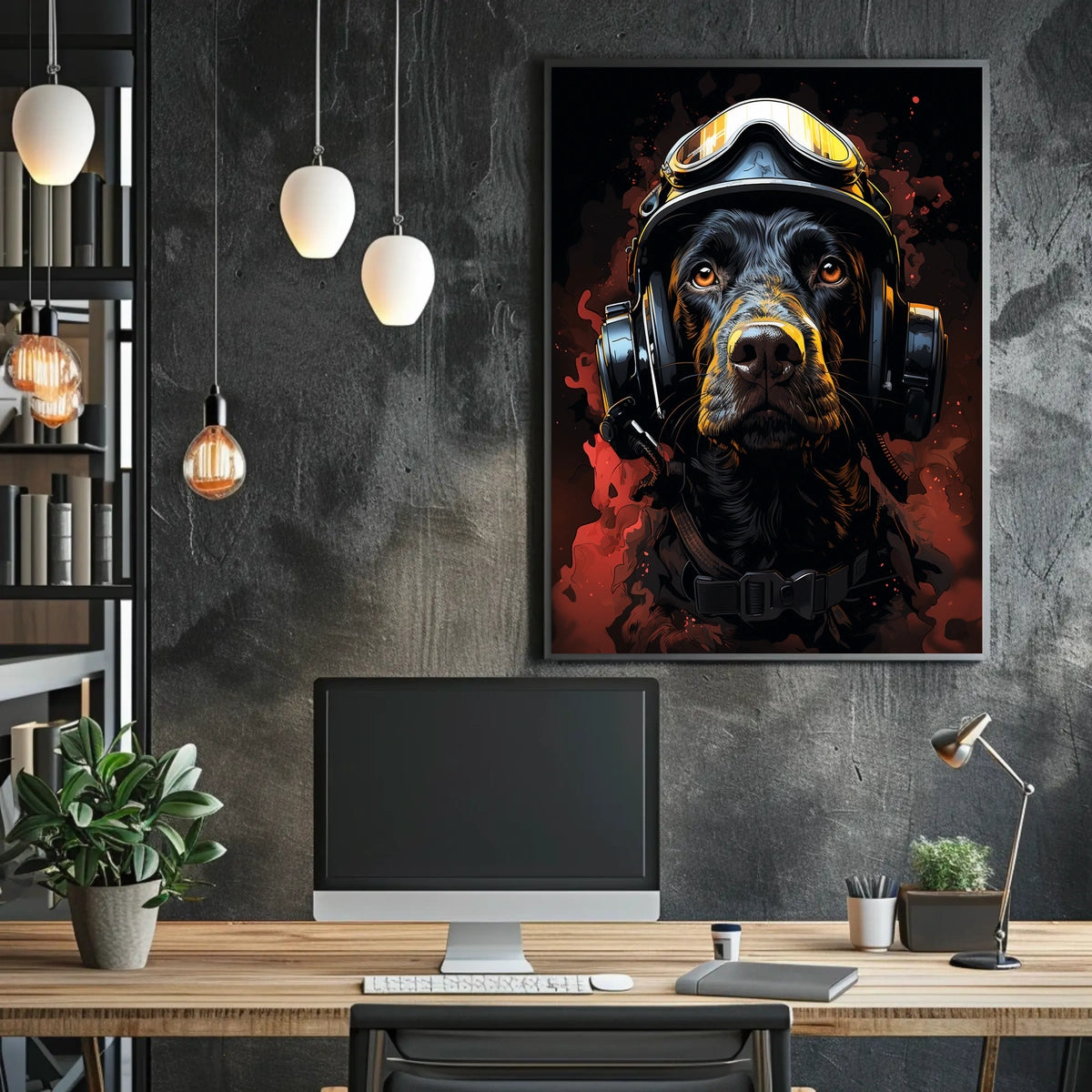 Heroic Canine Aviator Poster