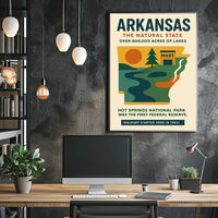 Discover Arkansas: Natural Beauty and History Poster