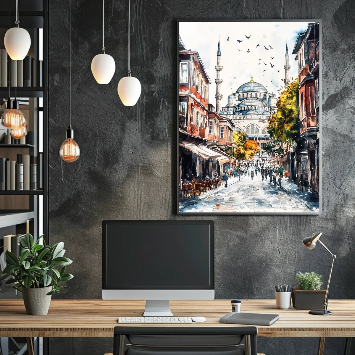 Istanbul Hagia Sophia Street View Landmark Turkey Poster