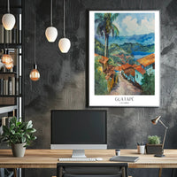 Guatapé Vibrant Watercolor Print for Travel Poster PosterGoat