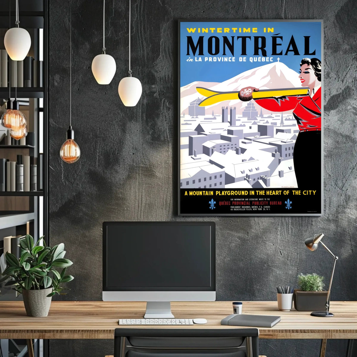 Wintertime in Montreal Poster