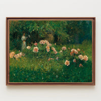 Woman in a Garden of Roses Poster