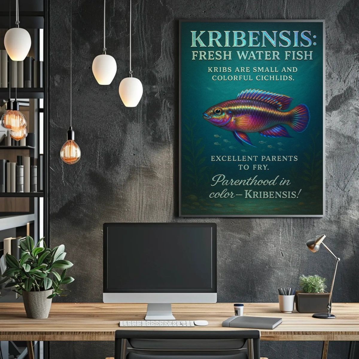 Kribensis Freshwater Fish Poster