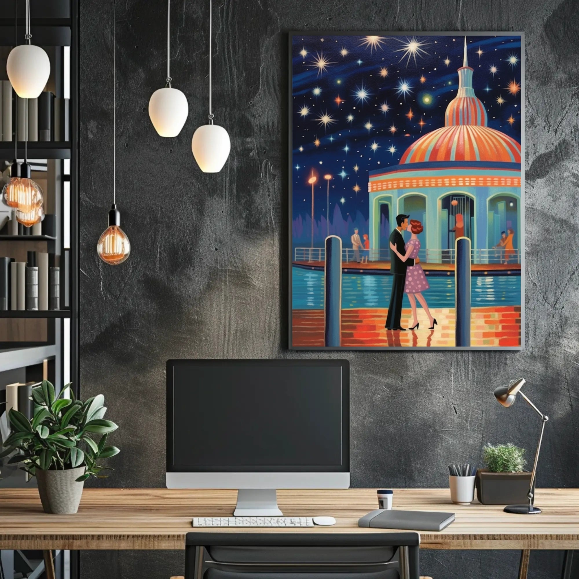 Starry Night Romance Poster