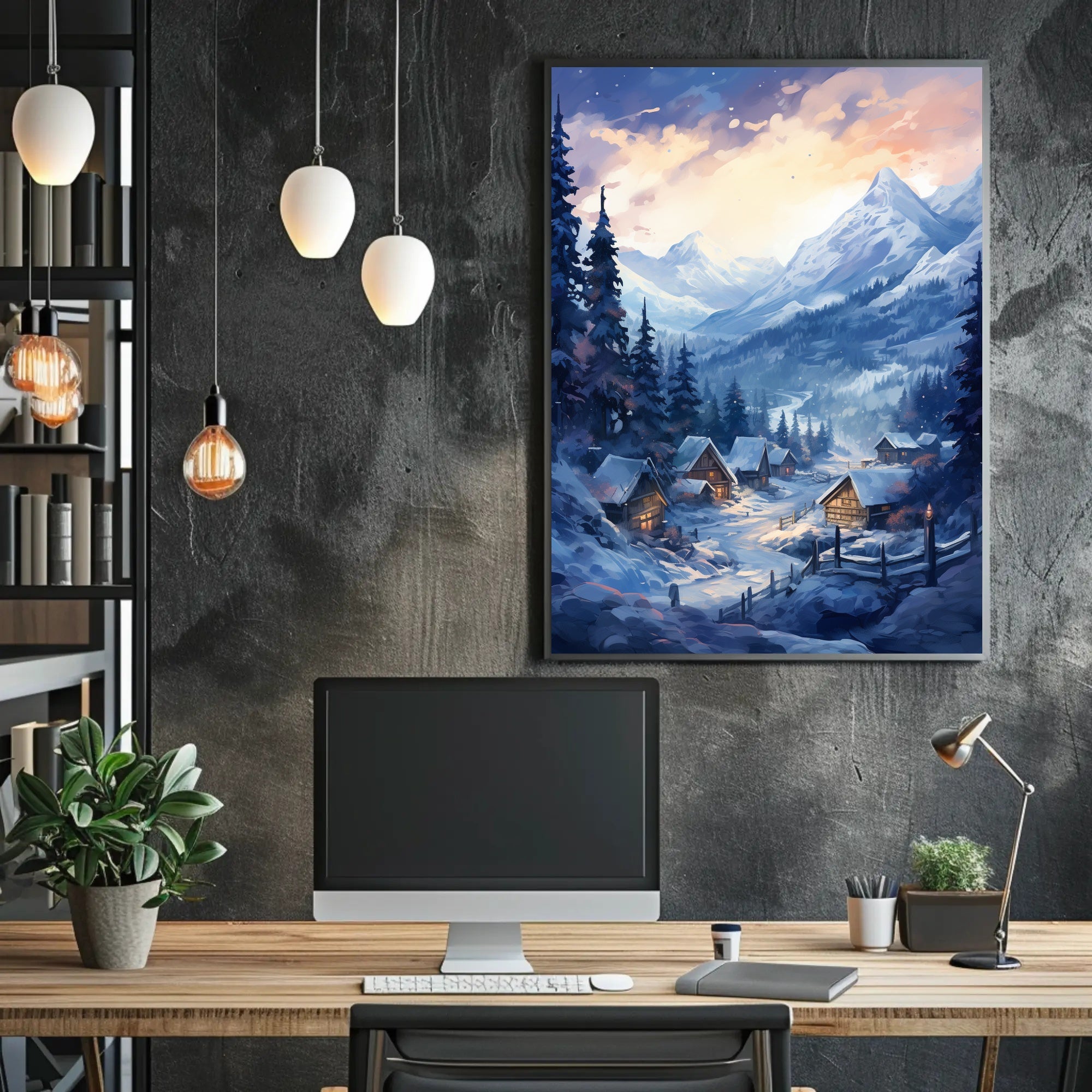 Winter Wonderland Village Poster