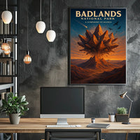 Badlands National Park Surreal Landscape National Park Poster