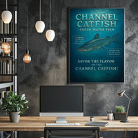 Channel Catfish Fresh Water Delight Poster