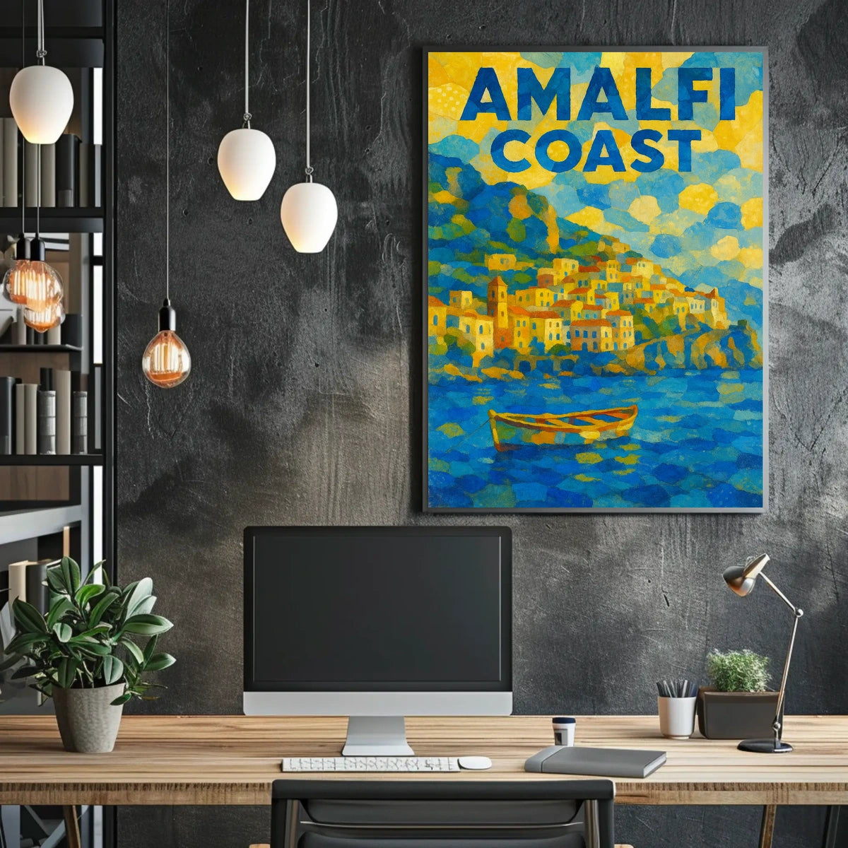 Amalfi Coast Dreamscape Poster Wall Art 18X24 Print