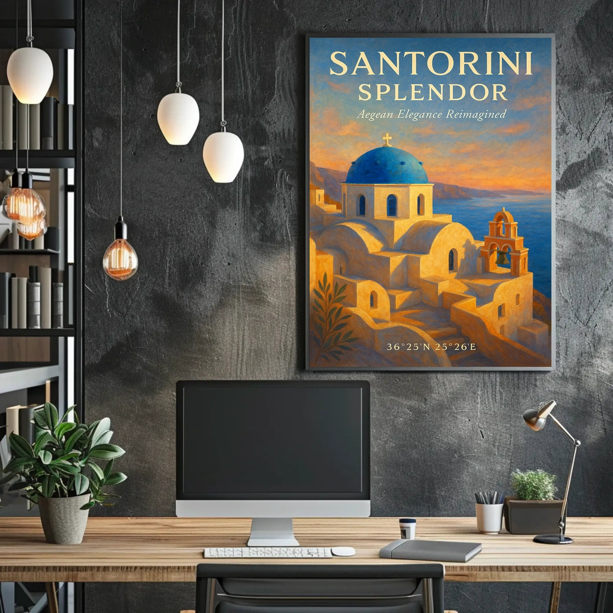 Santorini Splendor Poster