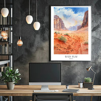 Wadi Rum Desert Adventure Art Travel Poster PosterGoat