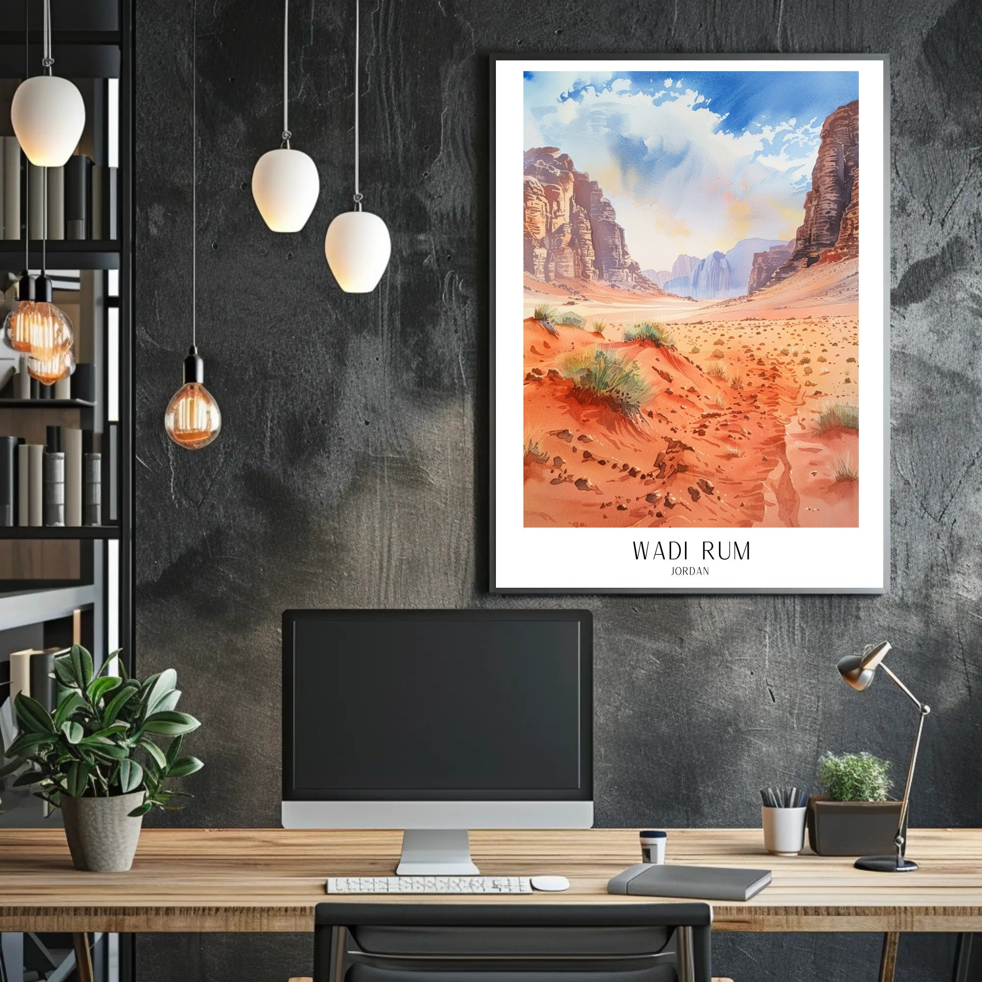 Wadi Rum Desert Adventure Art Travel Poster PosterGoat