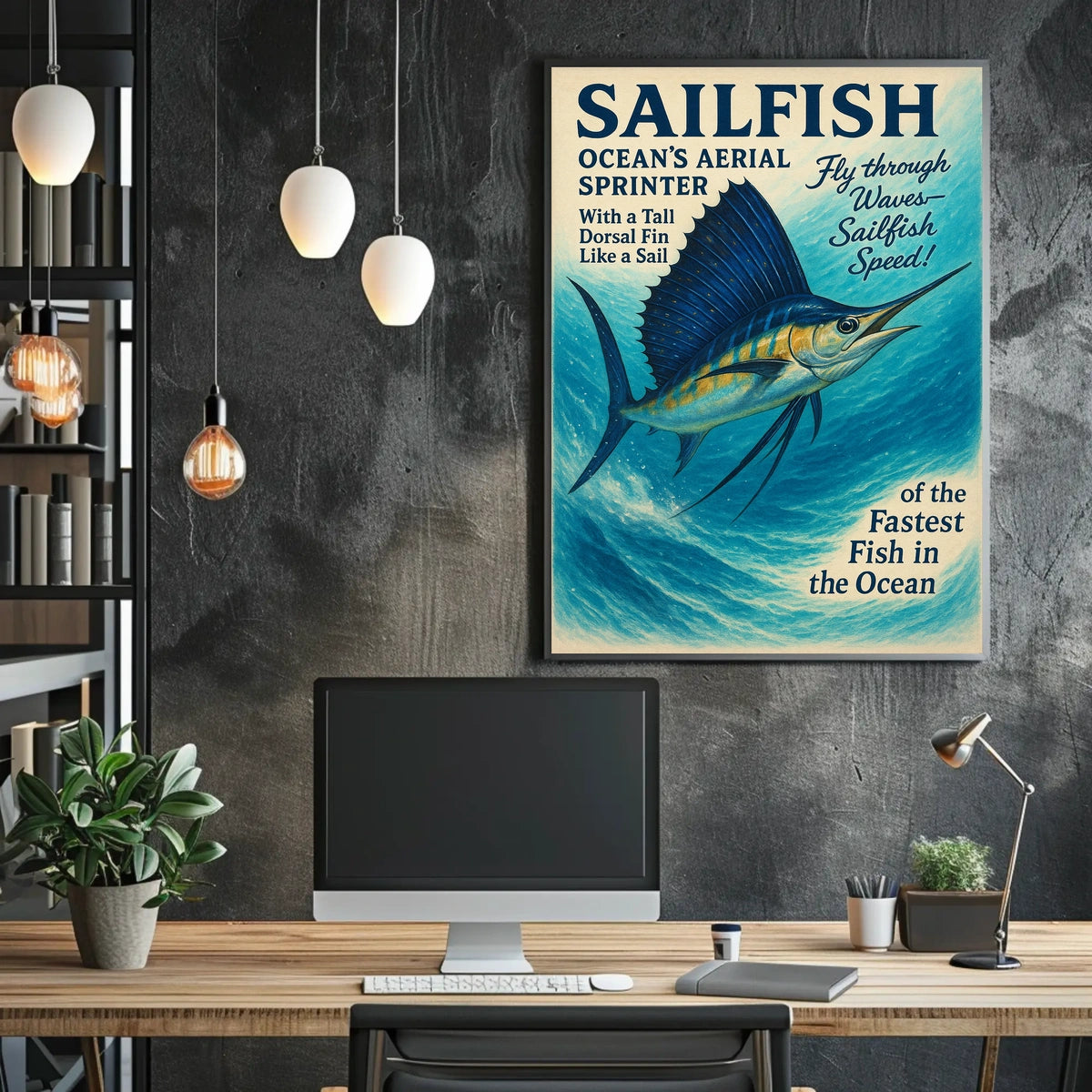 Sailfish Oceans Aerial Sprinter Poster