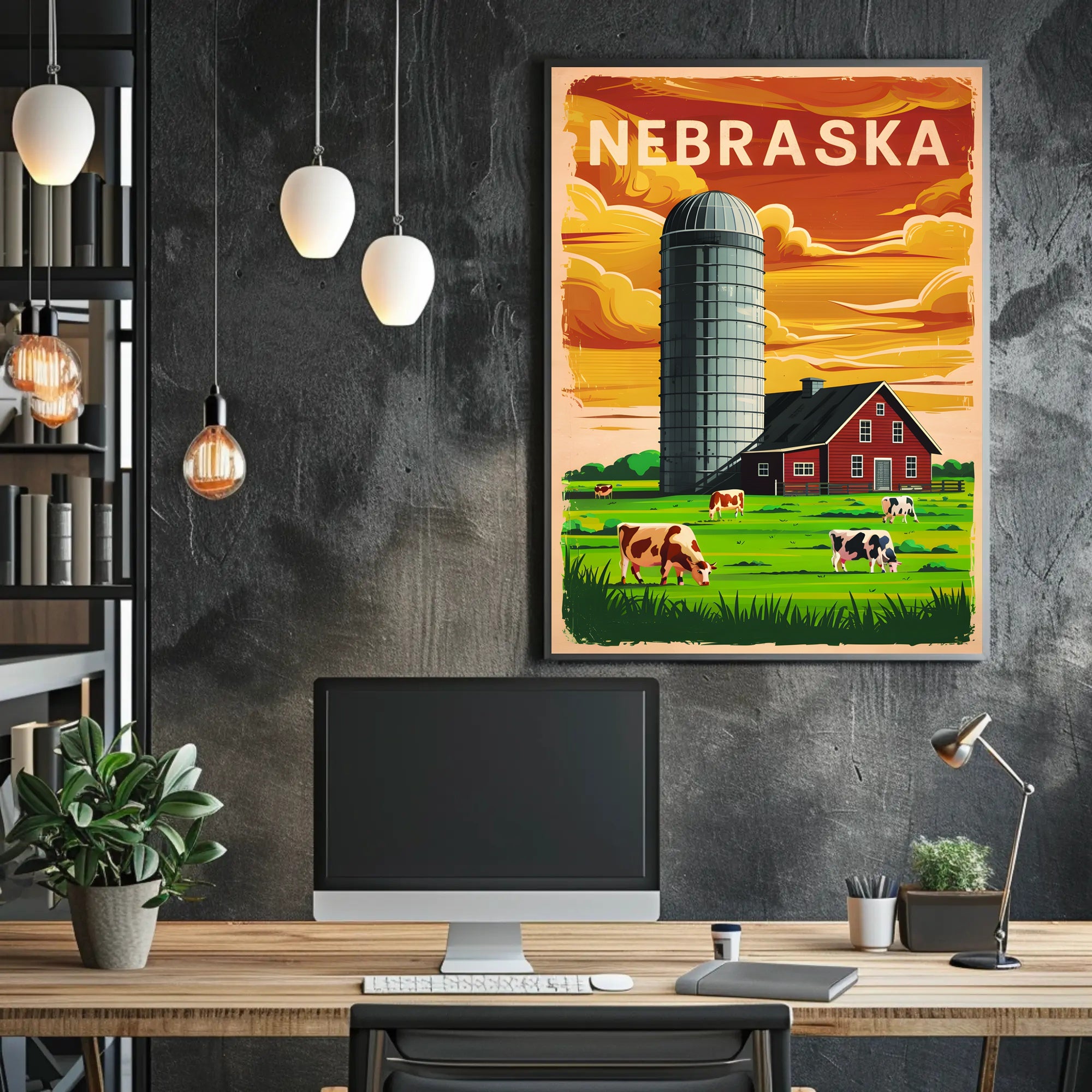 Nebraska Farm Life Poster