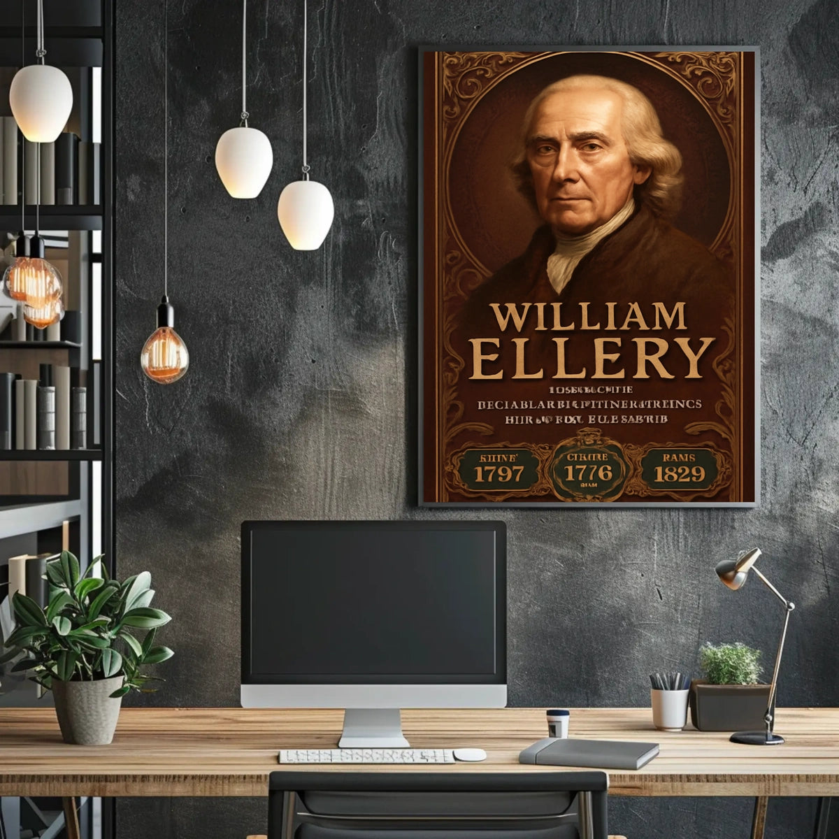William Ellery Historical Figure Poster