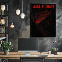 Amalfi Coast Dramatic Landscape Poster Wall Art Decor