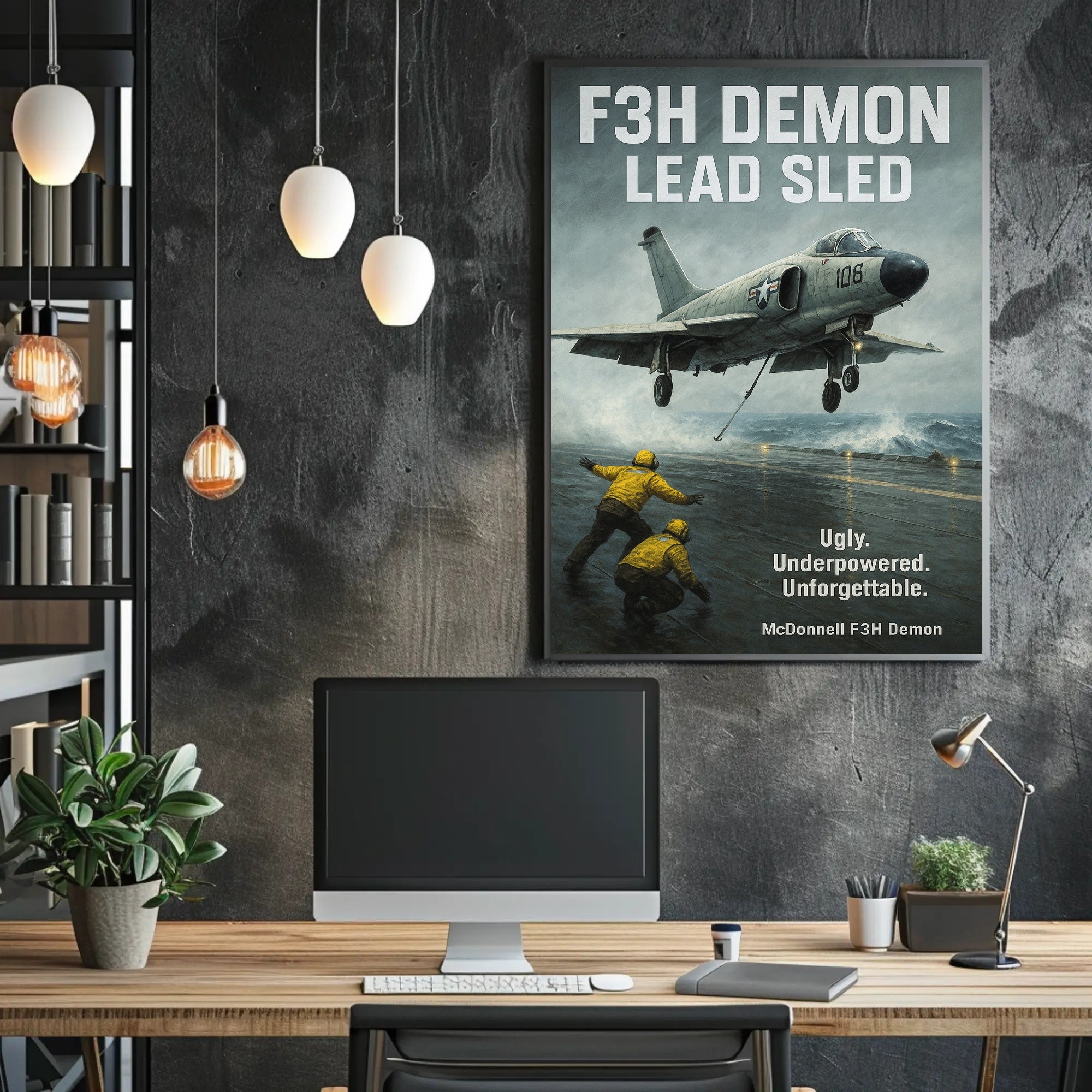 F3H Demon Lead Sled Poster PosterGoat