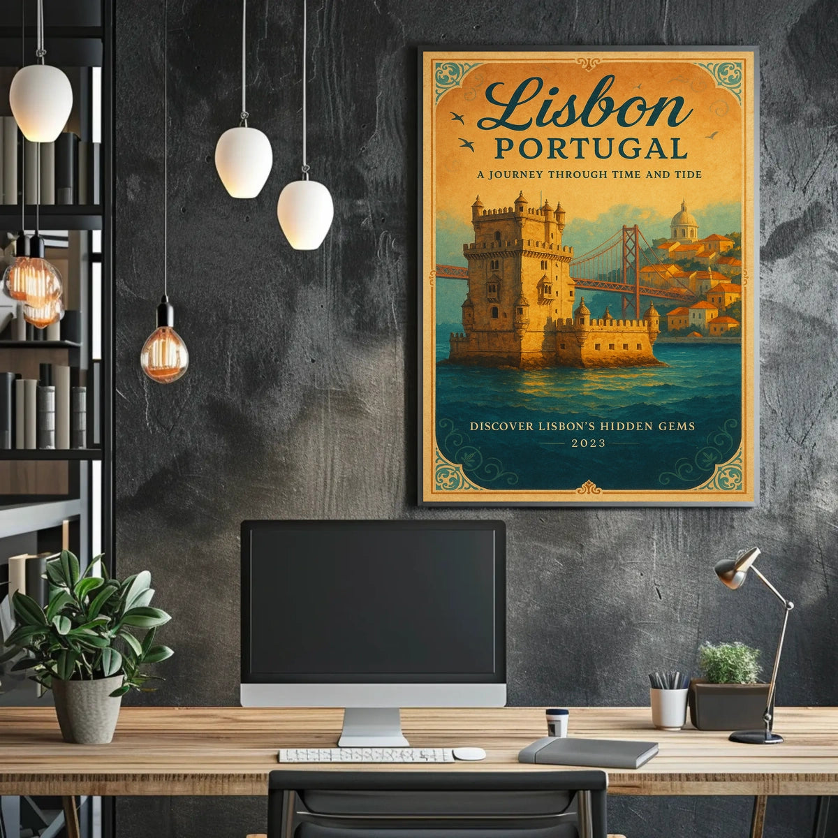 Lisbon, Portugal Travel Architecture Scenic Poster