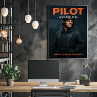Pilot Aviation Soar to New Heights Poster