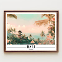 Tropical Tranquility: Balinese Landscape Travel Poster
