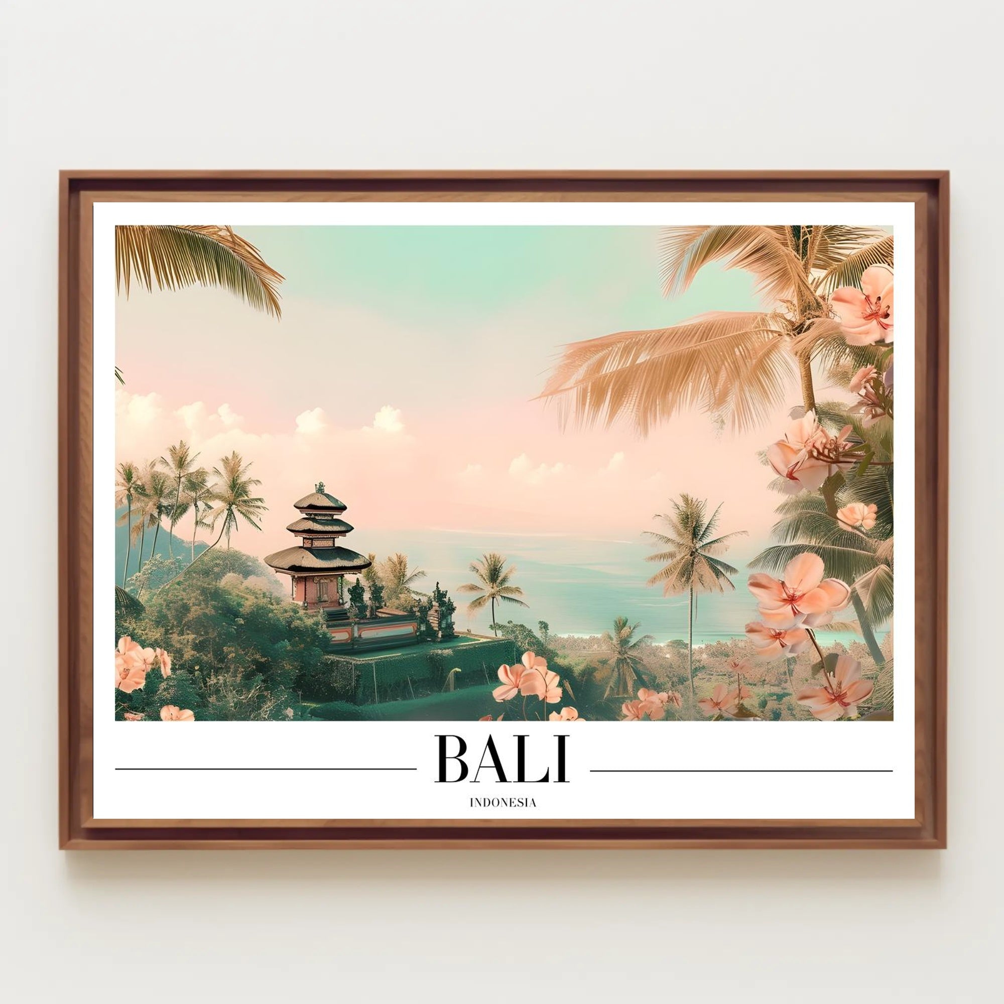 Tropical Tranquility: Balinese Landscape Travel Poster