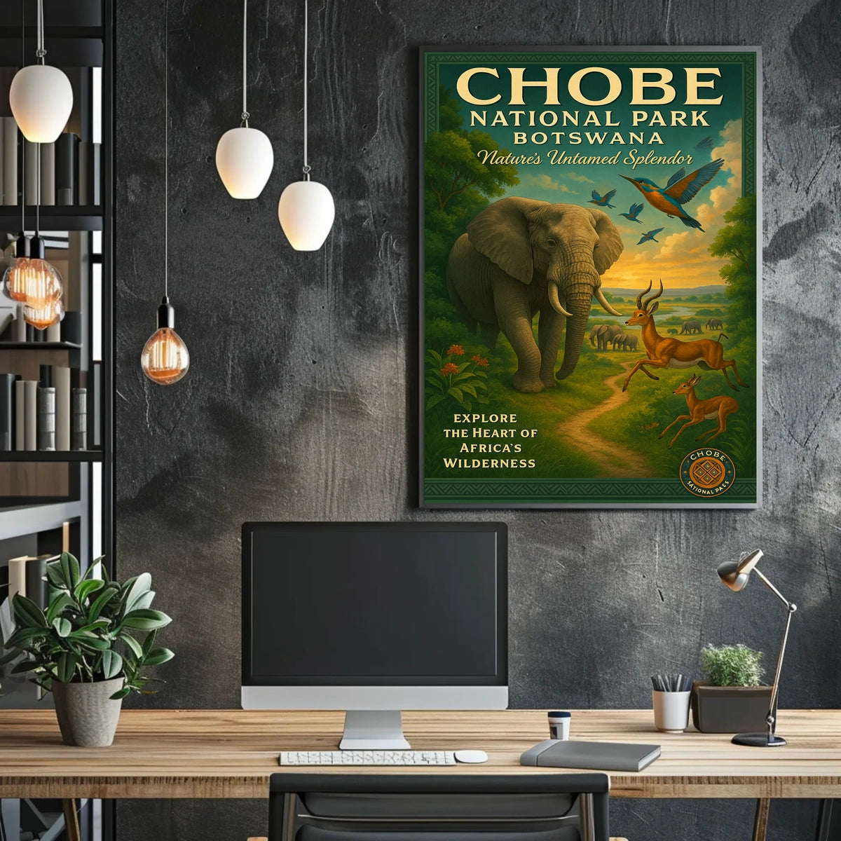 Explore the Heart of Africas Wilderness Poster