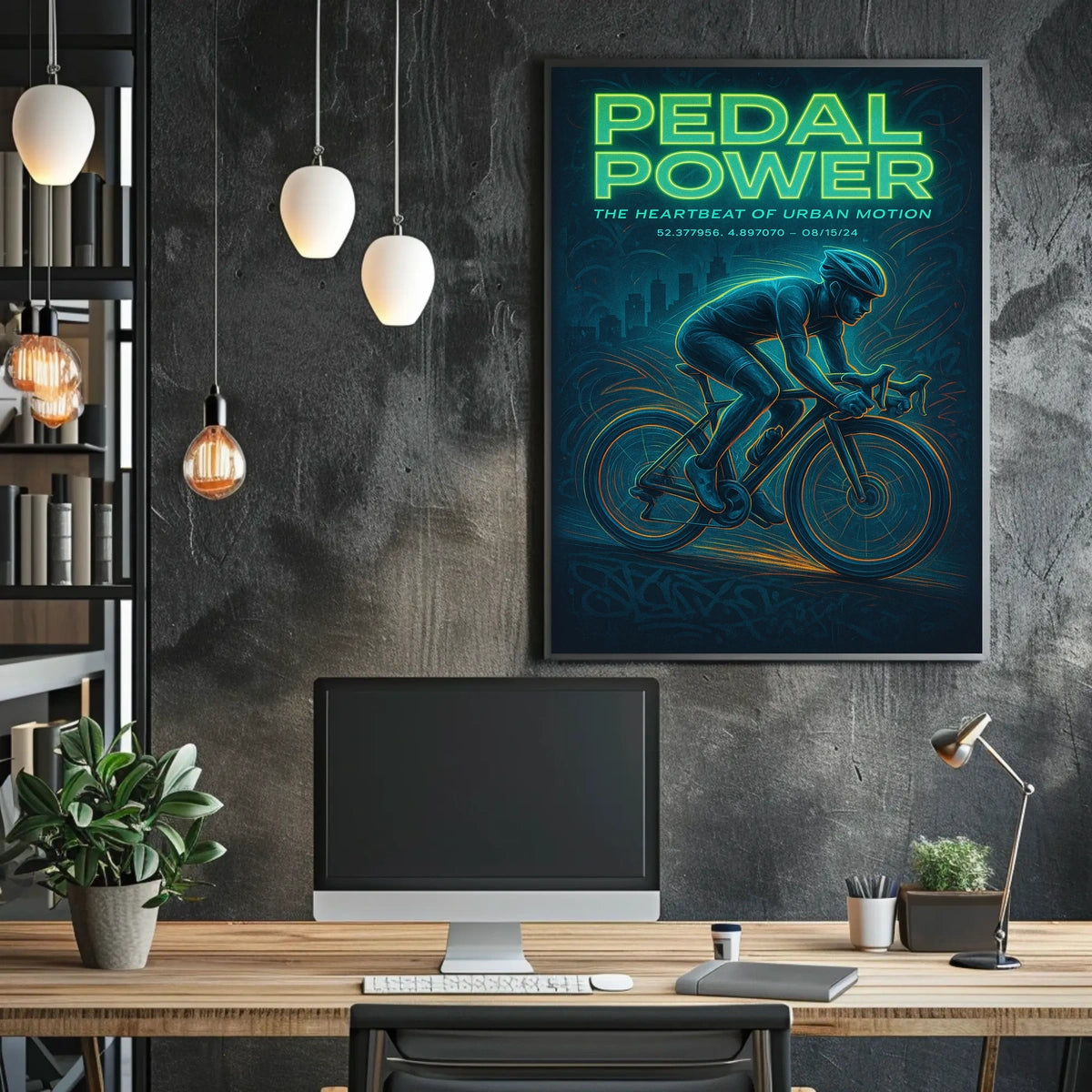 Pedal Power The Heartbeat of Urban Motion Poster