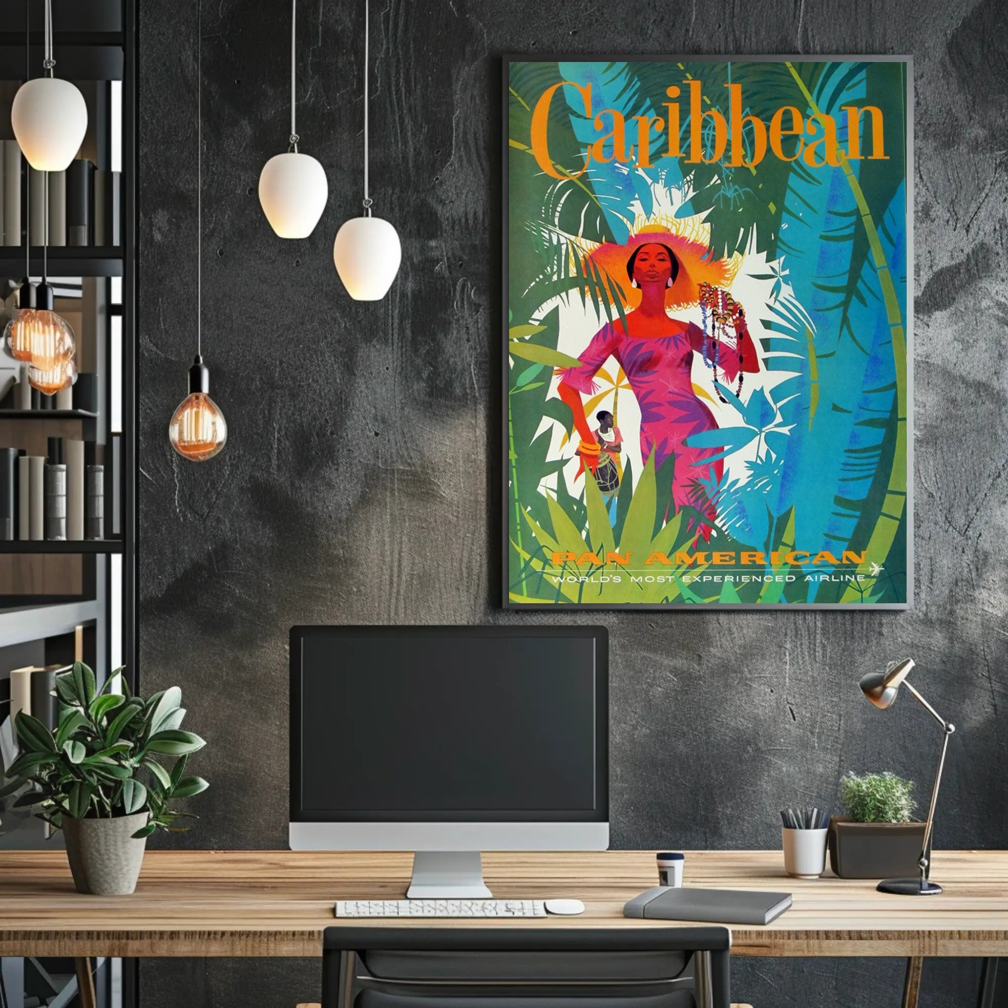 Caribbean Elegance Vintage Travel Poster PosterGoat