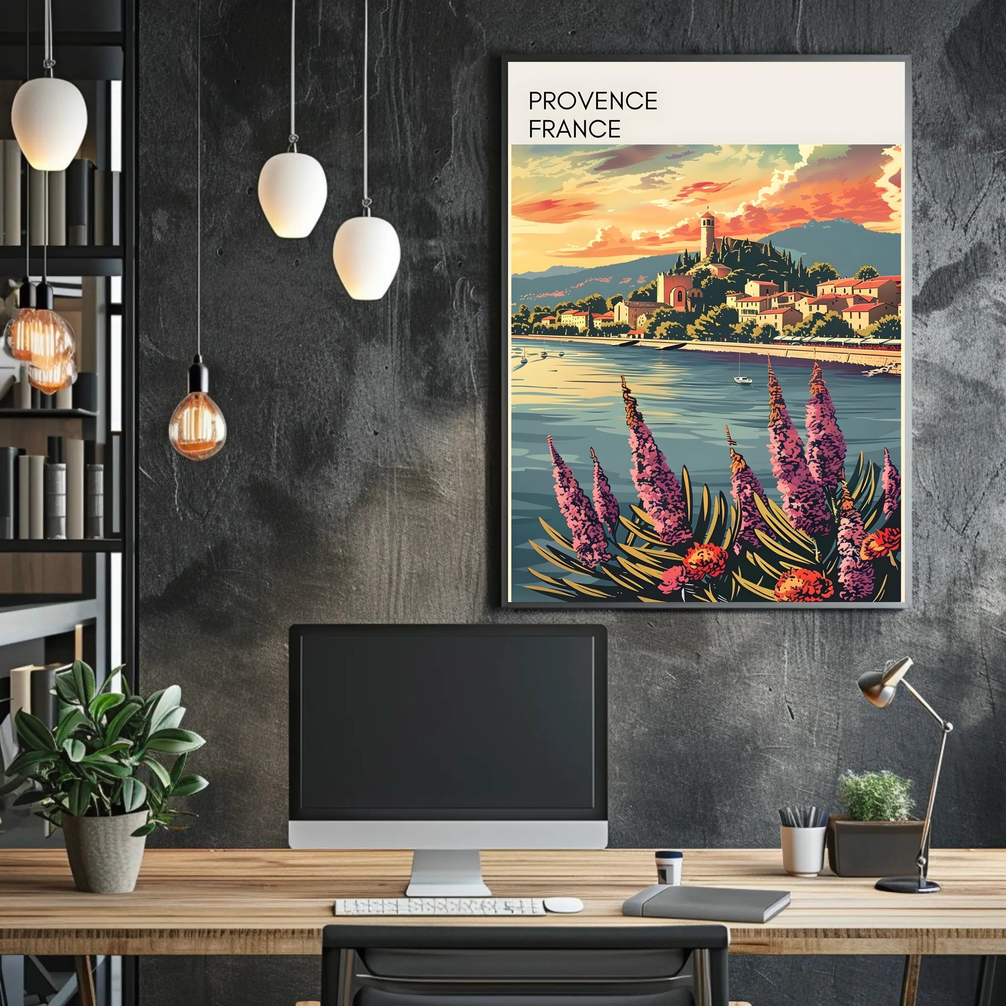 Charming Coastal Village in Provence Travel Poster