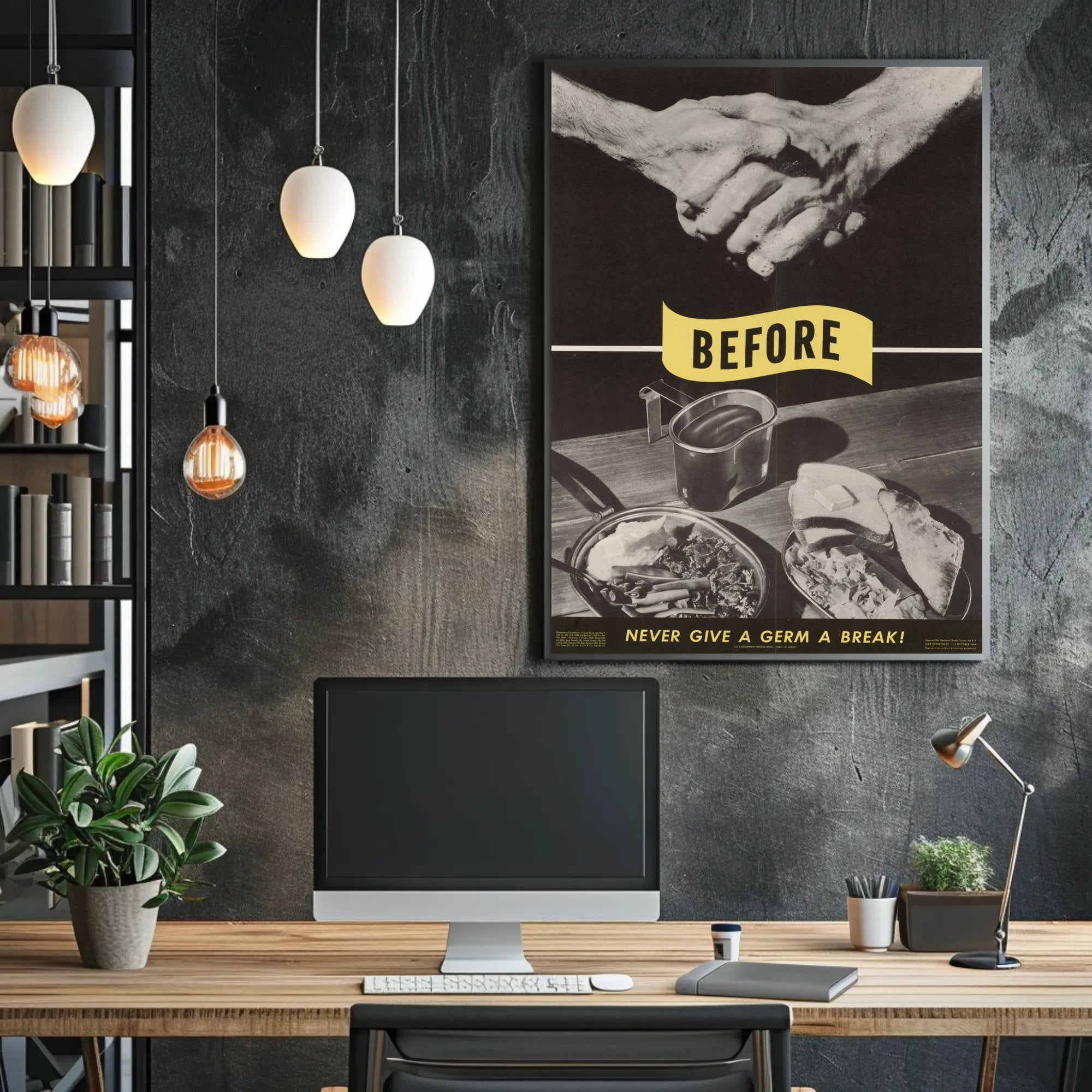 Hygiene Awareness Vintage WWII Propaganda Poster PosterGoat