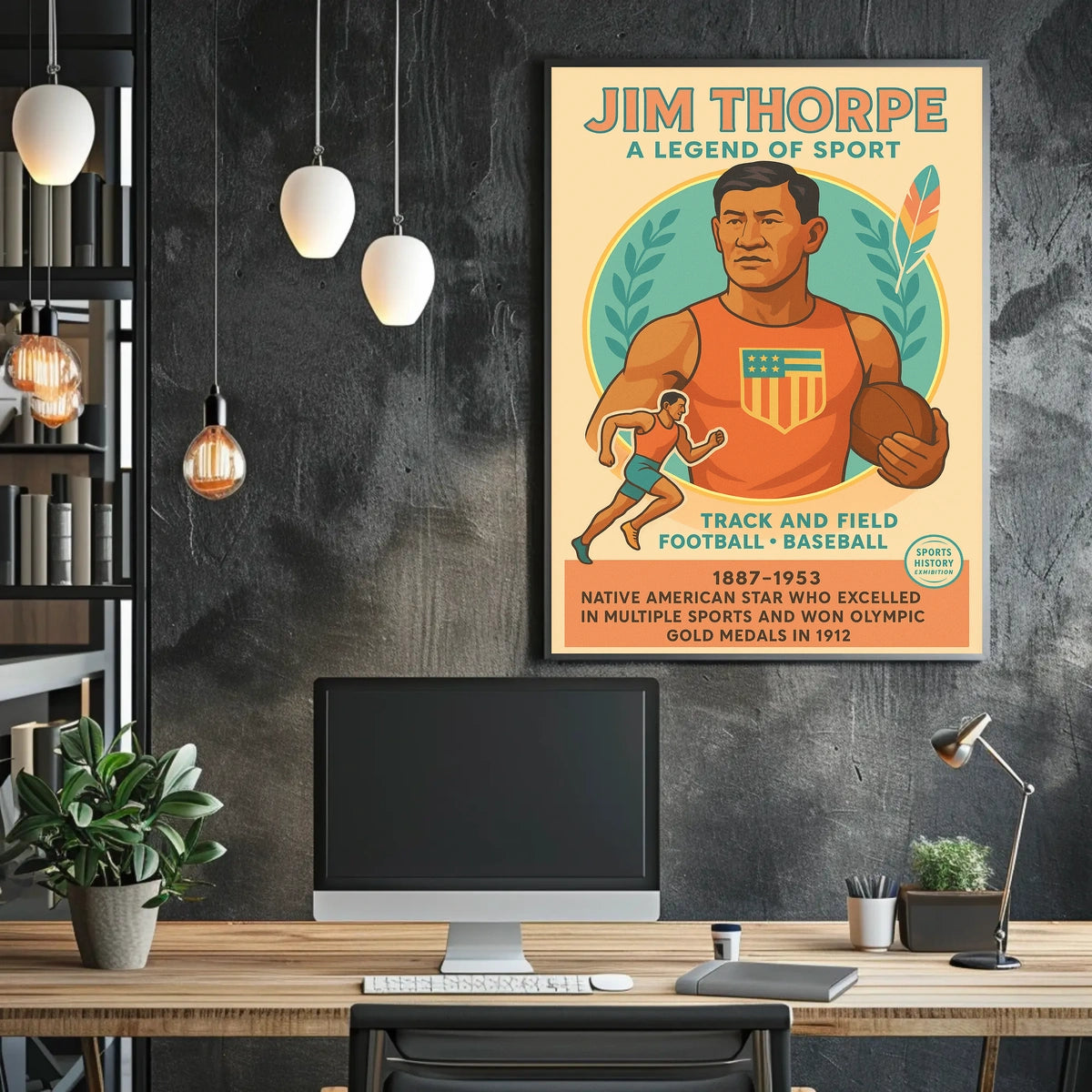 Jim Thorpe Iconic Sports Legend Jim Thorpe Poster