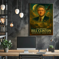 Bill Clinton Neoclassical Realism Vintage Collector Poster