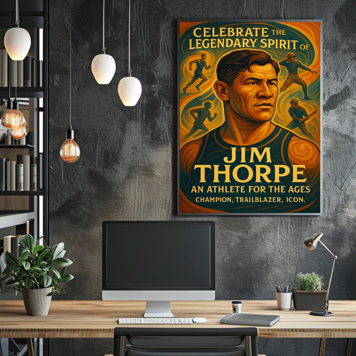 Celebrate the Legendary Spirit Jim Thorpe Poster