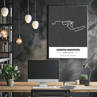 London Marathon Route Map: Bold and Minimalist Sports Poster