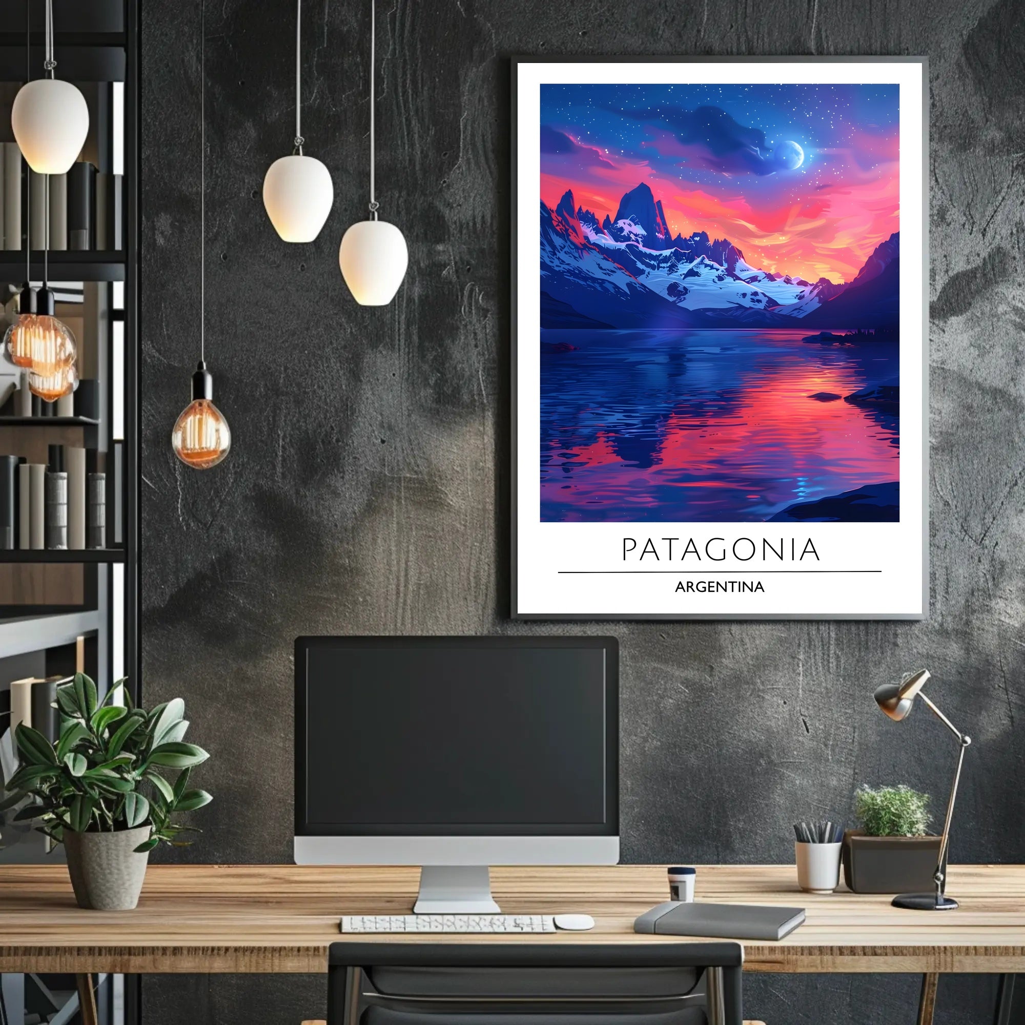 Patagonia Nightscape Travel Poster