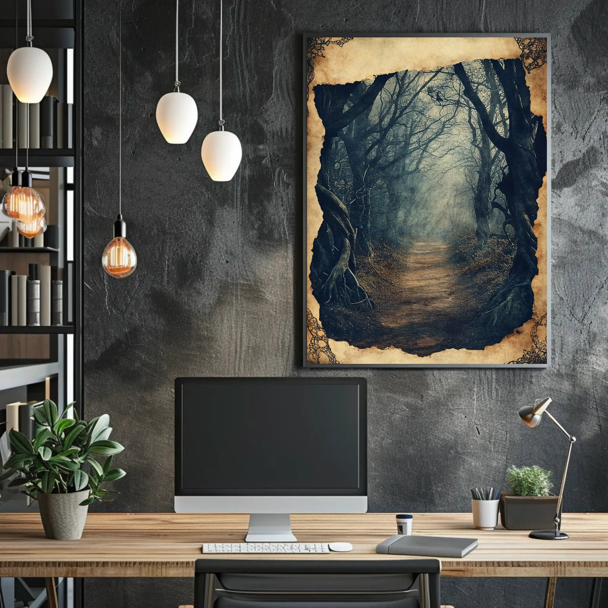 Mysterious Enigmatic Forest Path Atmosphere National Park Poster