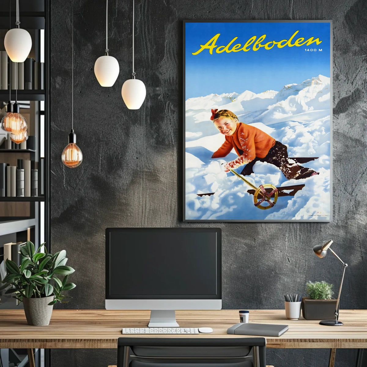 Adelboden Winter Fun Poster