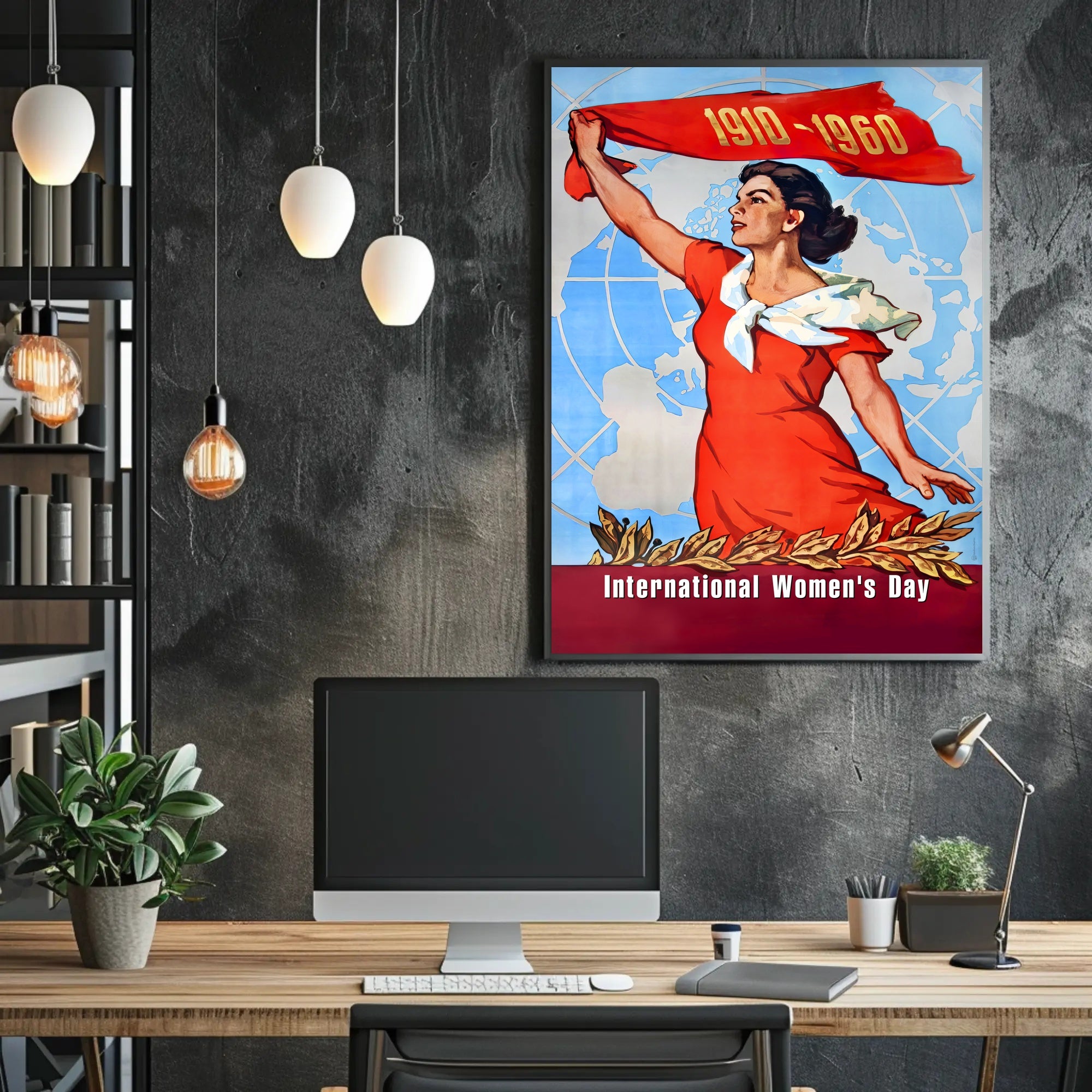 Empowering Vintage International Women's Day Propaganda Poster