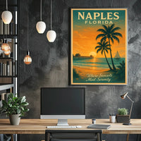Naples, Florida Where Sunsets Meet Serenity Poster