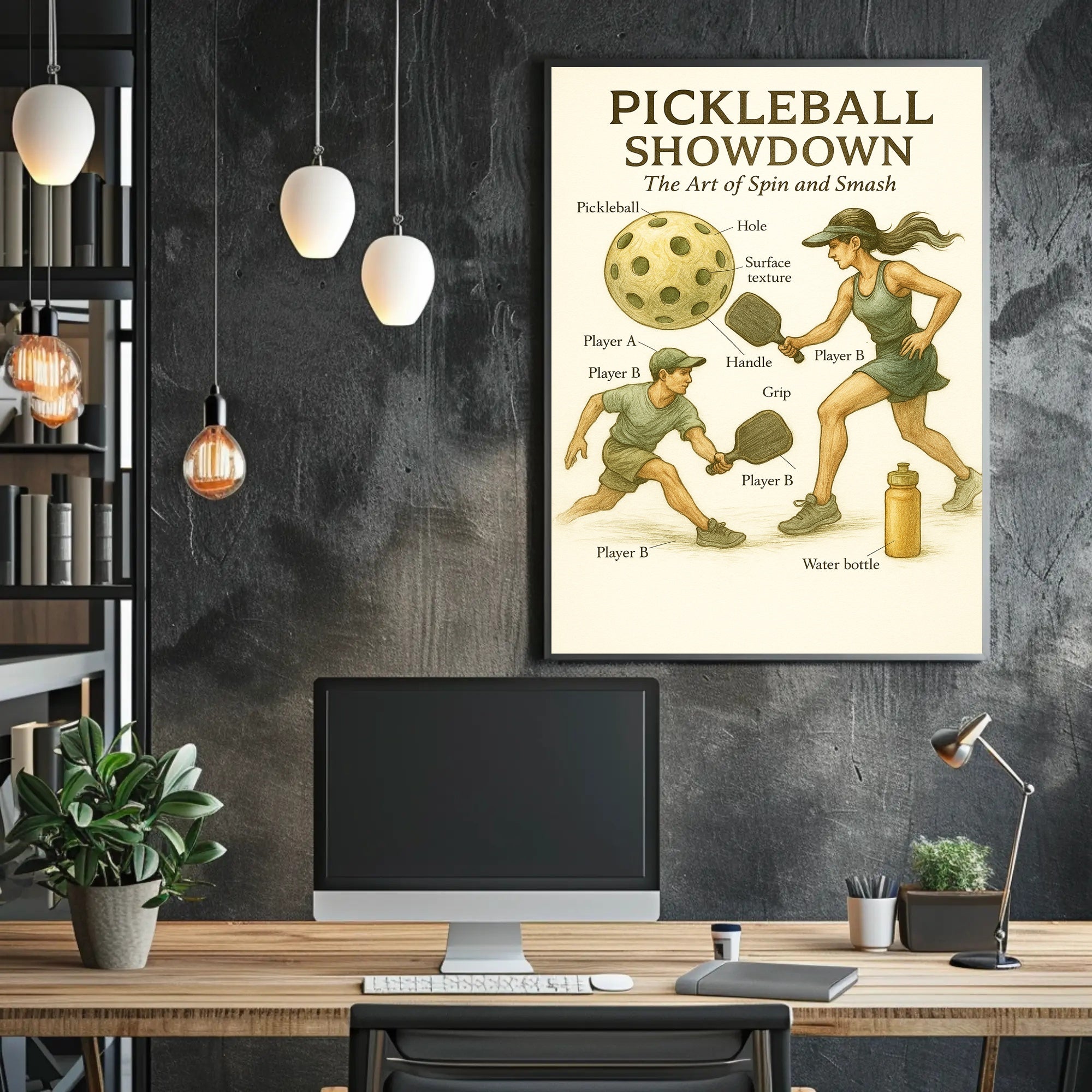 Pickleball Showdown Poster PosterGoat