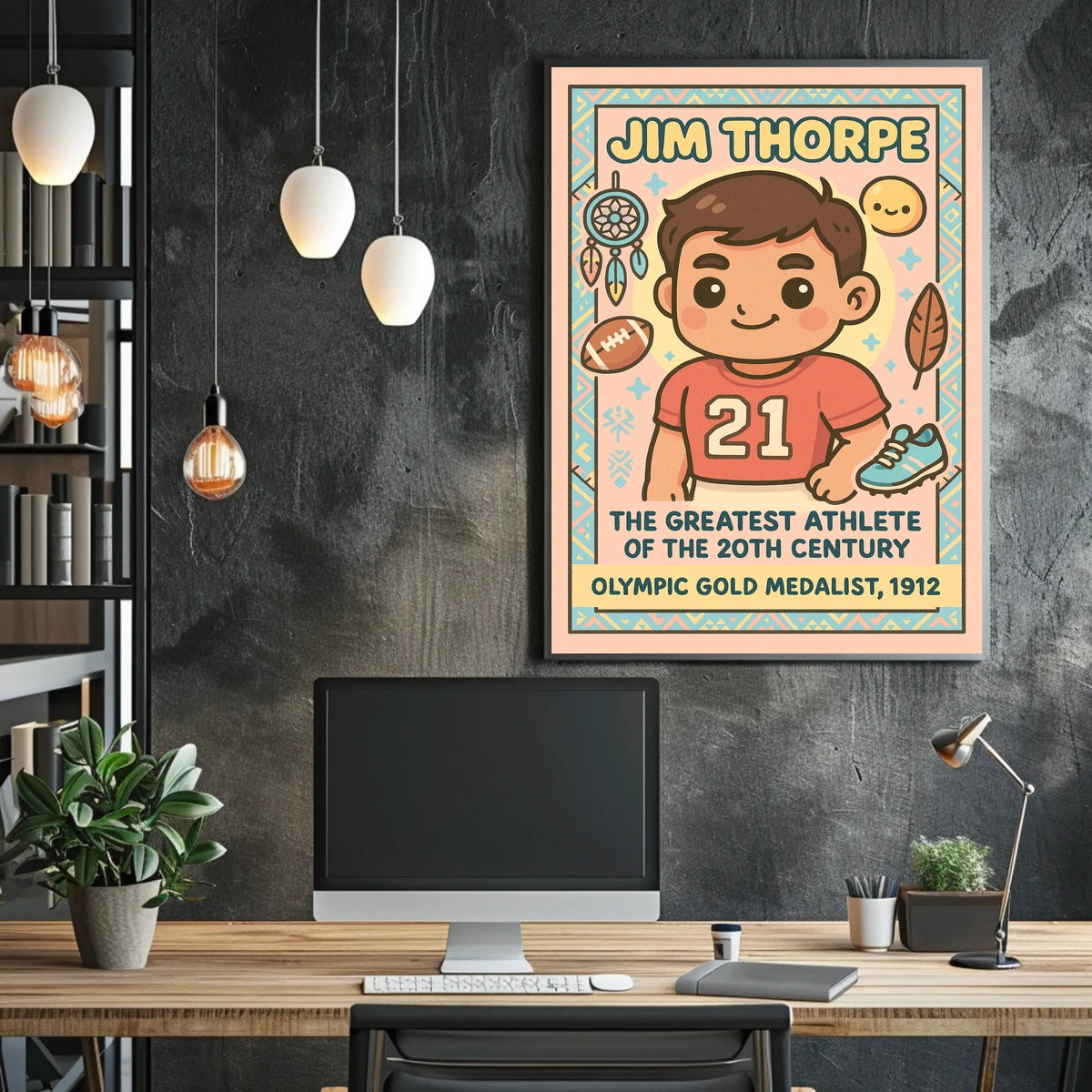 Celebrating a Legendary Athlete Jim Thorpe Poster