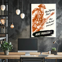 Vintage He’s a Fighting Fool WWII Poster