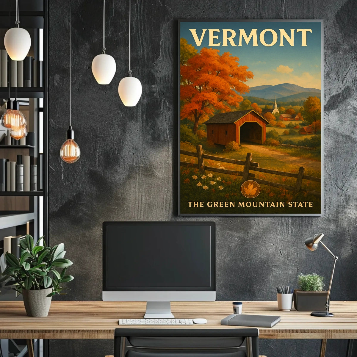 Vermont The Green Mountain State Poster