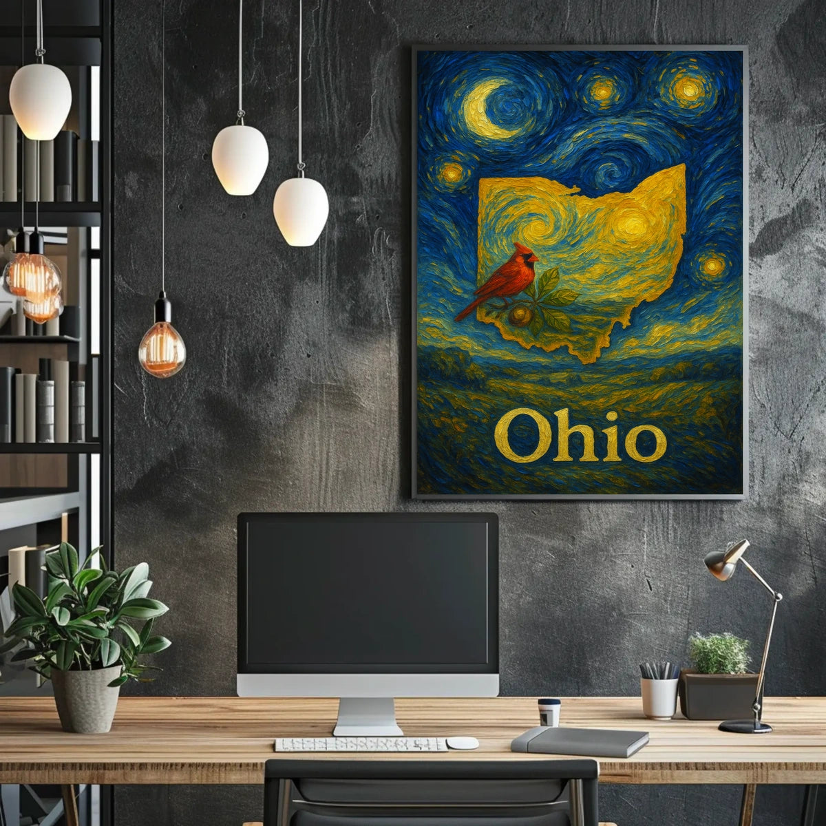 Ohio Starry Night Tribute Poster