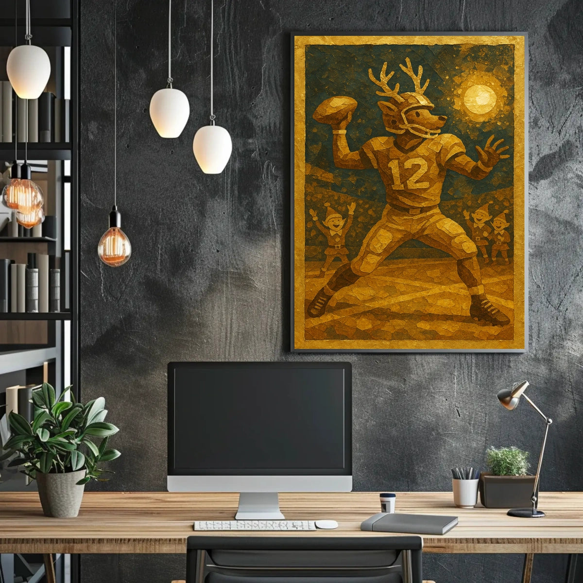 Reindeer Quarterback Number 12 Poster