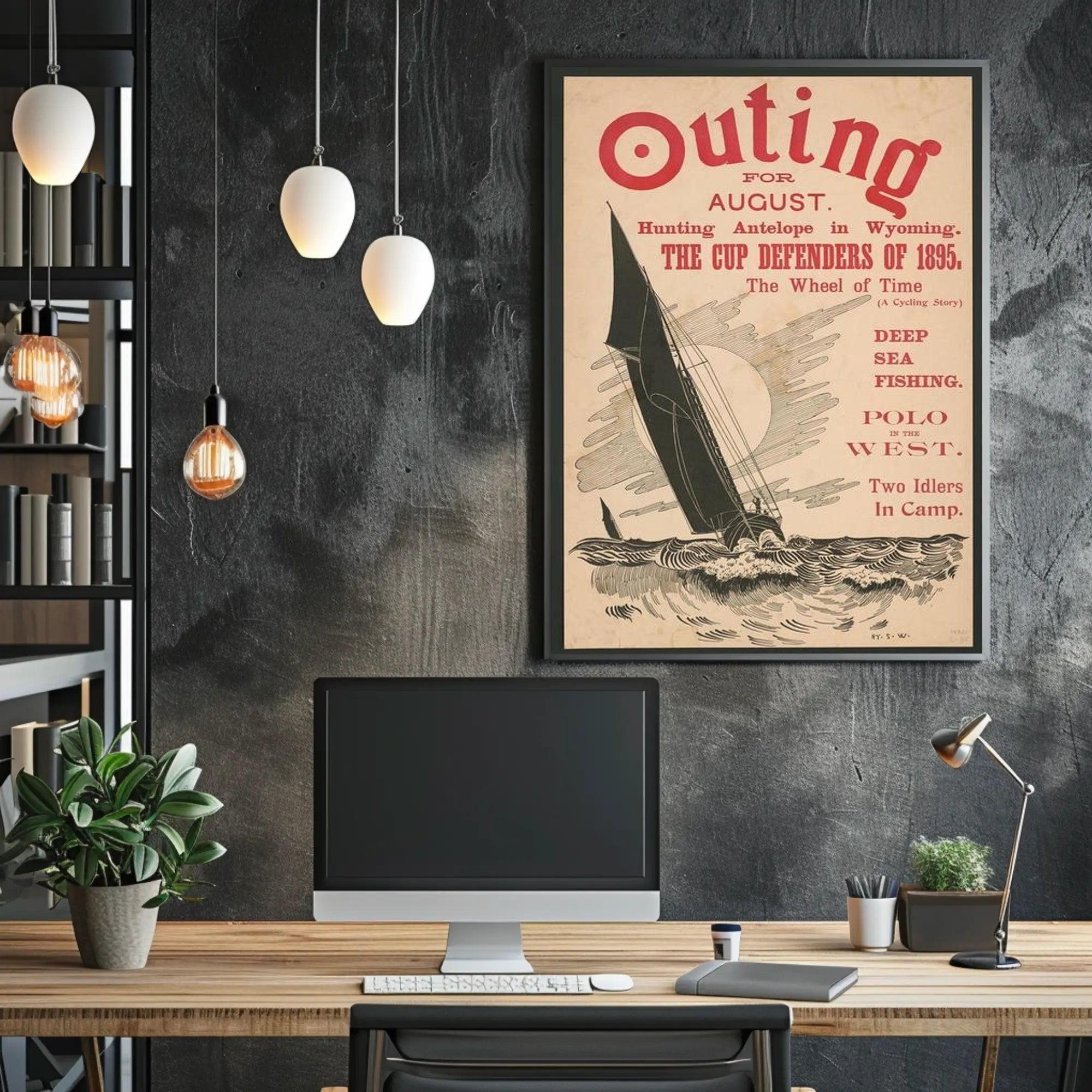 Outing Magazine August Issue Poster PosterGoat