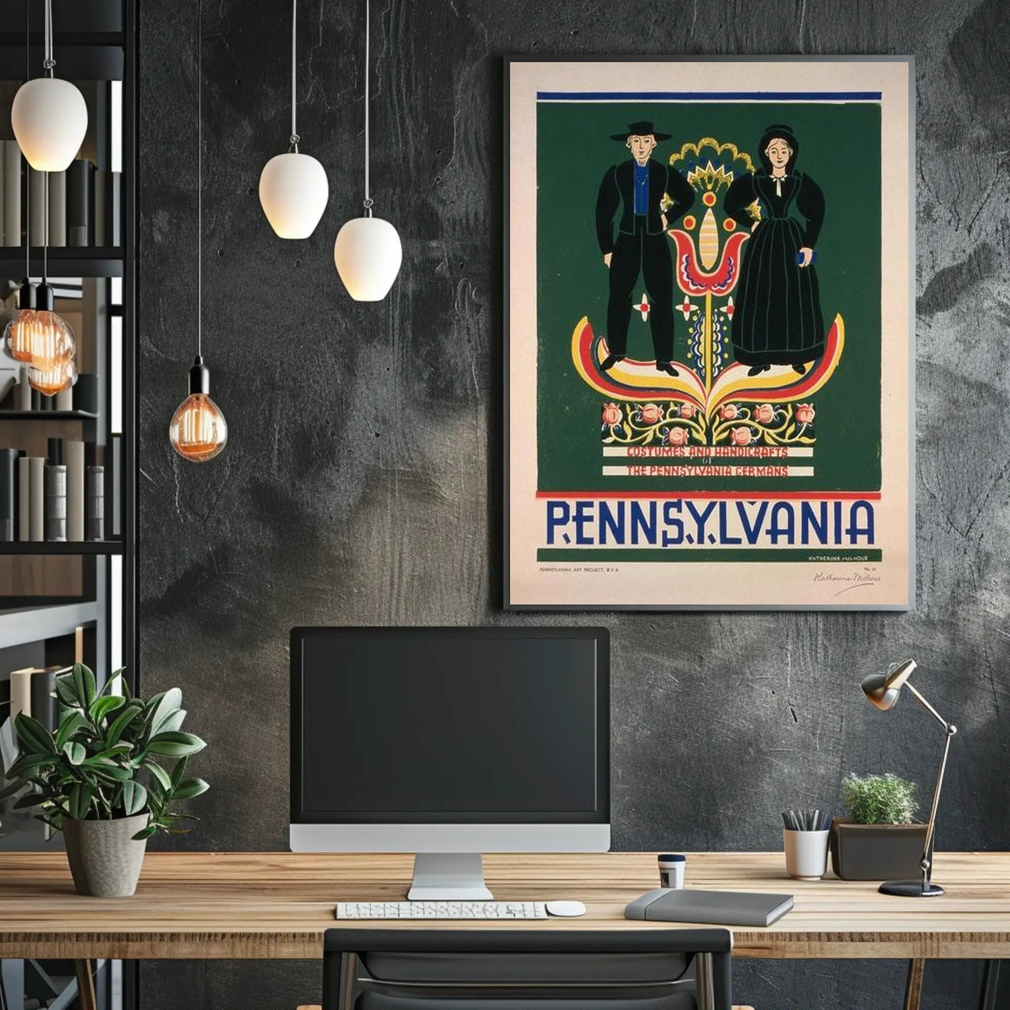 Costumes and Handicrafts of the Pennsylvania Germans Poster PosterGoat