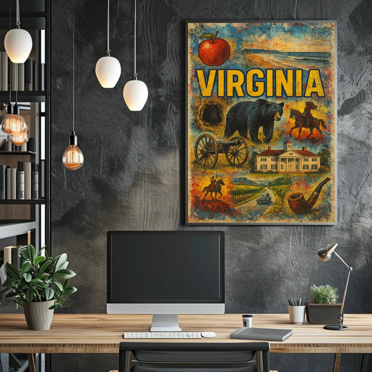 Virginia A Journey Through History and Nature Poster
