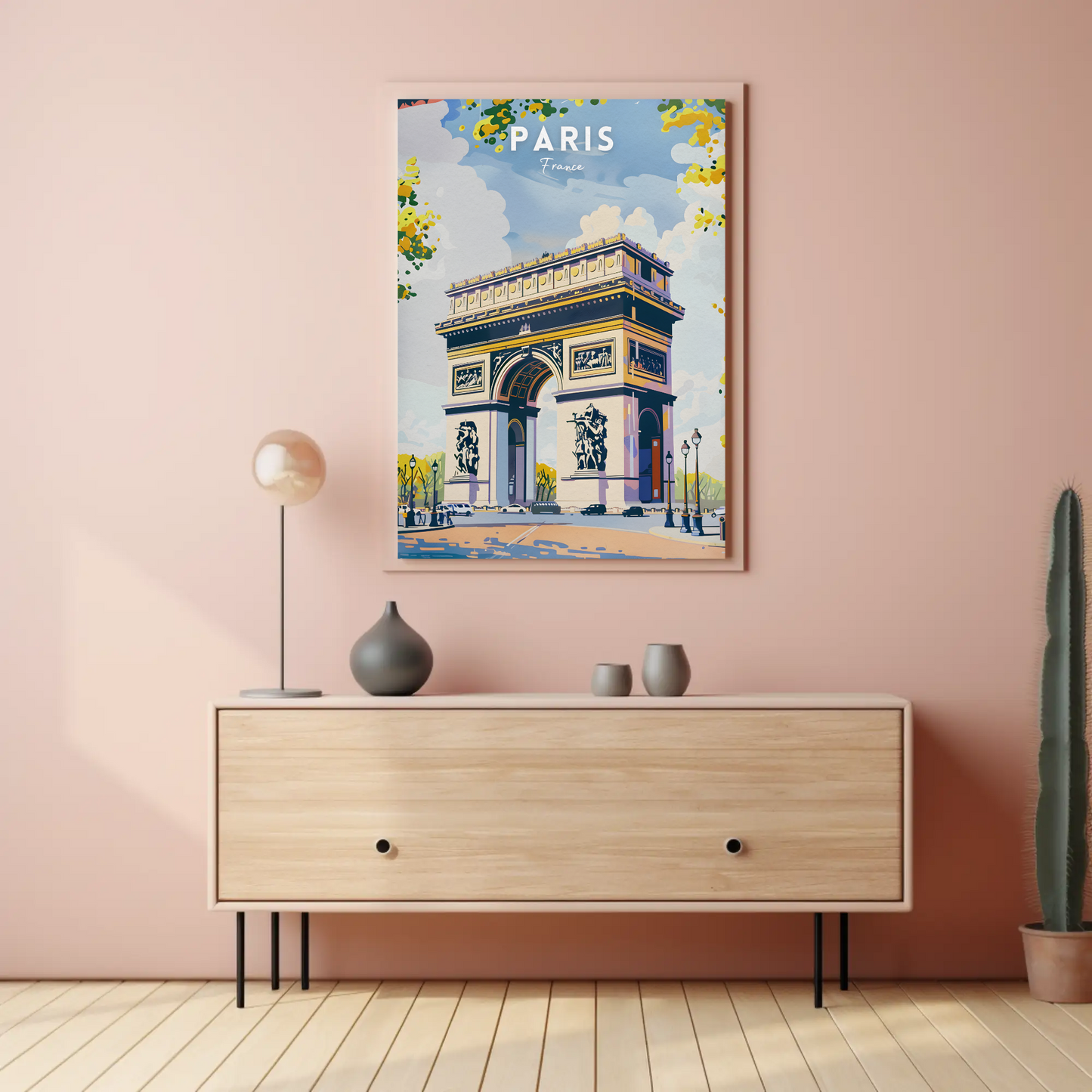 Paris Arc De Triomphe Travel Poster