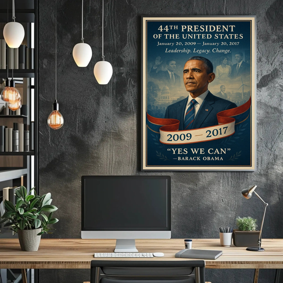 Barack Obama Leadership Change Presidency Poster