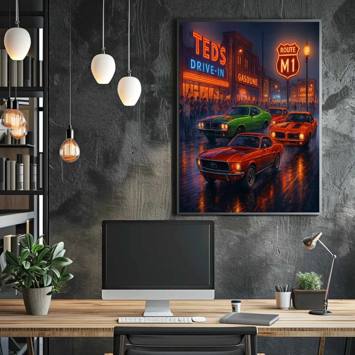 Classic Car Night on Route M1 Poster
